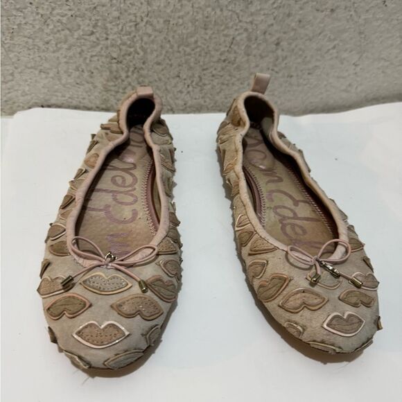 Sam Edelman pale pink Suede kisses ballet flats size 7.5 - Picture 2 of 9